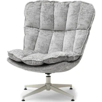 Křeslo Designové křeslo HEVERT - šedé / krémové