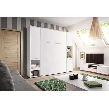 Postel Sklápěcí postel se skříňkami 90x200 CELENA 3 - bílá