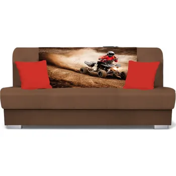 Pohovka Rozkládací pohovka BIRMA - hnědá / moto