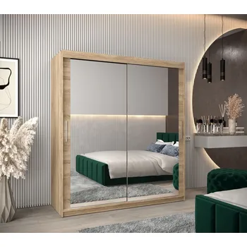 Šatní skříň Skříň s posuvnými dveřmi v šířce 180 cm TIMEA 3 - dub sonoma