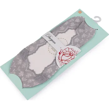 Dámské ponožky Dámské / dívčí ponožky do tenisek / balerín krajkové s protiskluzem, střední, 5 šedá