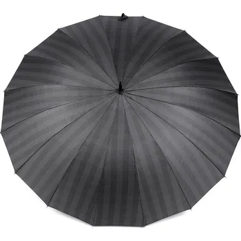 Deštník Velký rodinný vystřelovací deštník, velké, 4 šedá tmavá káro