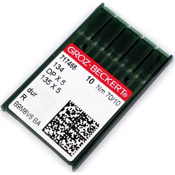 Nástroj na niť a příze Strojové jehly do průmyslových strojů Groz - Beckert 70; 80; 90; 100, střední, 1 (70/10) nikl