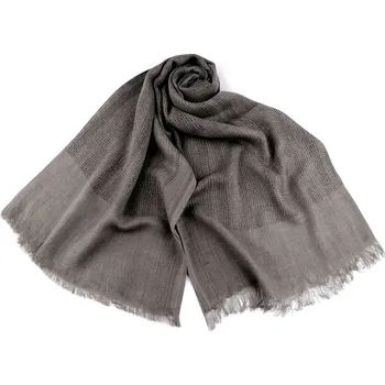 Šála Šátek / šála / pléd tečky 95x210 cm, střední, 4 šedá