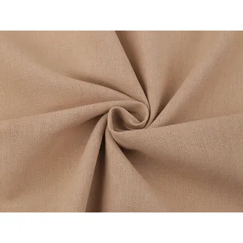 Bavlněná látka / imitace lnu, střední, 1 (34) béžová písková