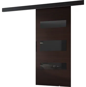 Interiérové dveře Posuvné interiérové dveře BARRET 14 - 76 cm, wenge / černé