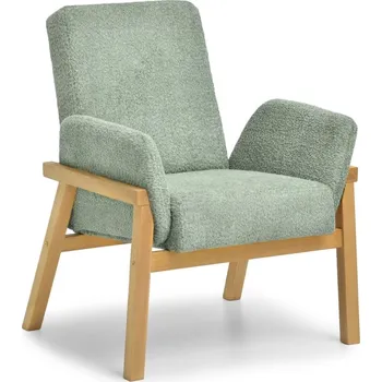 Křeslo Čalouněné křeslo EMERY - mátové / dub