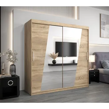 Šatní skříň Šatní skříň ESTER - šířka 200 cm, dub sonoma