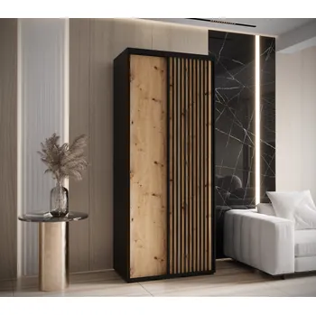 Šatní skříň Šatní skříň BAYLIN 1 - 100/45 cm, černá / dub artisan / černá