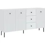 Kombinovaná široká komoda HASKEL 2 - bílá + černá