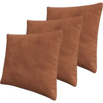 Polštář Set 3x dekorativní polštář 50x50 cm ZANE - skořicový