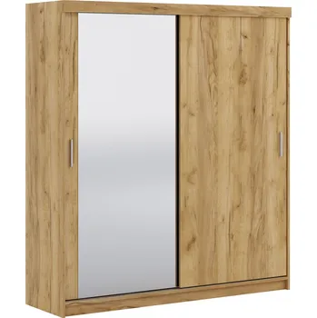 Šatní skříň Šatní skříň se zrcadlem 200/62 JUANA - dub craft zlatý