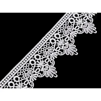 Krajka Vzdušná krajka šíře 65 mm, střední, 1 bílá