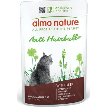 Krmivo pro kočku Almo Nature Holistic Anti hairball s hovězím 70 g