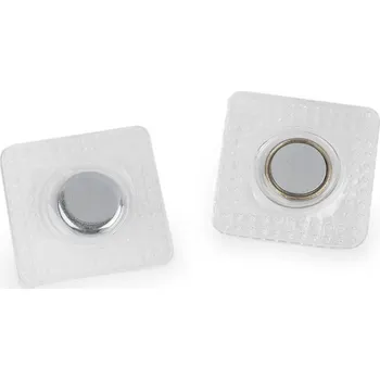 Skryté magnetické zapínání k našití Ø12 mm, střední, 2 transparent čtverec