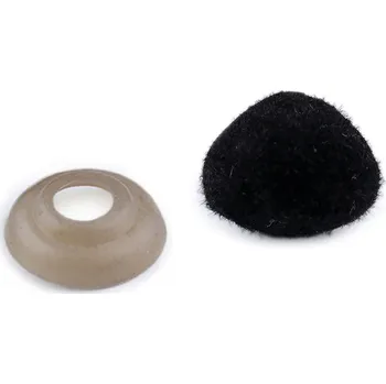Čumák sametový s pojistkou 10x12 mm, střední, 1 černá