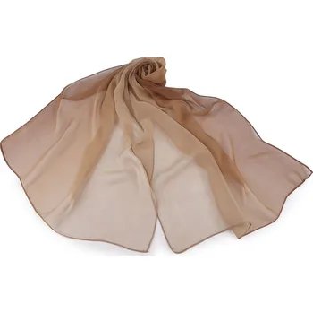 Šátek Letní šátek / šála ombré 50x155 cm, střední, 2 béžová