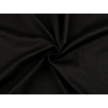 Oděvní strečová látka, střední, černá