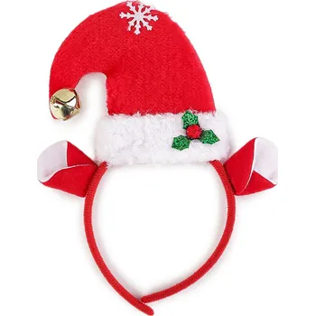 Čelenka Čelenka do vlasů elf, vánoční / párty, střední, 1 červená