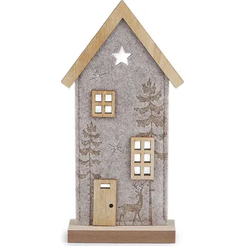 Filcový domeček, střední, 1 šedobéžová