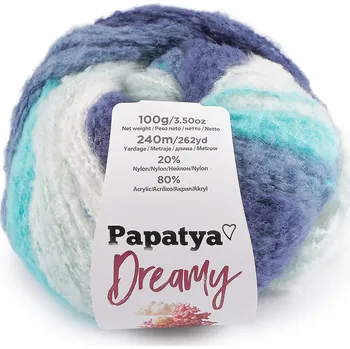 Příze Pletací příze Papatya Dreamy 100 g, střední, 5 (08) modrá