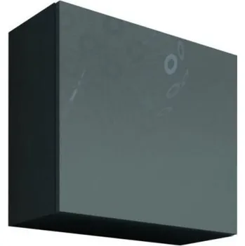 Policová skříň Závěsná skříňka ASHTON 1 - šedá / lesklá šedá