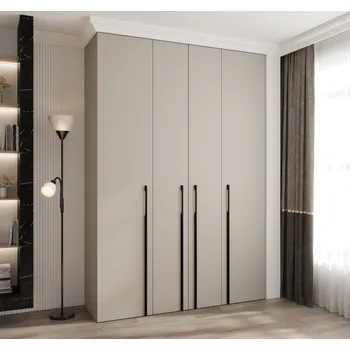 Šatní skříň Šatní skříň s policemi 170/40 LORENA 3 - kašmír / černá