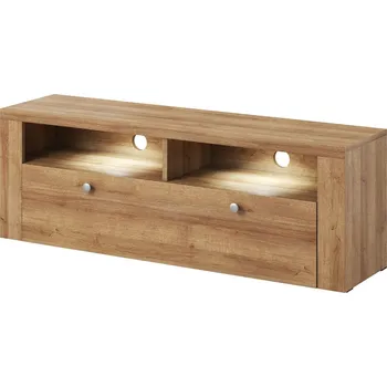 Televizní stolek Televizní stolek s výklenky LEONOR - dub riviera
