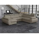 Rohová sedací souprava do U ORITUKO 2 - šedohnědá, levý roh