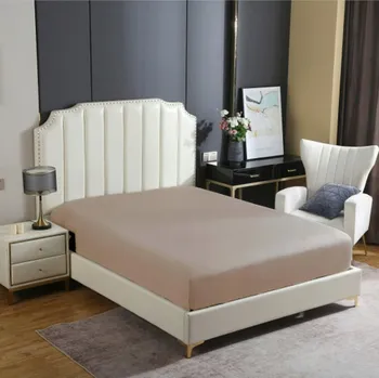 Prostěradlo Prostěradlo s gumou Spod Igły i Nitki bavlněný satén 200 x 200 cm