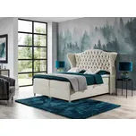 Kontinentální jednolůžková postel 120x200 NEIVA - béžová + topper ZDARMA