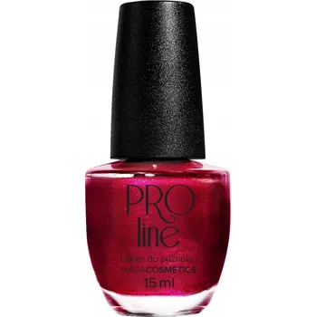 Přípravek na nehty Lak na nehty červený perleťový s drobnými částečkami, perleťový lak Proline 101