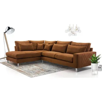 Sedací souprava VENETI APARTADA hnědá ekokůže, levý roh