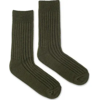 Dámské ponožky Vlněné ponožky Vlnáč žebro s lemem, kaki L (43-46)