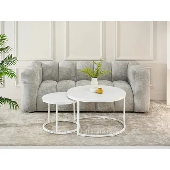 Konferenční stolek Set konferenčních stolků JACEK - bílý