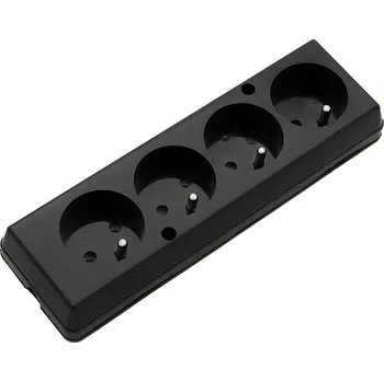 Elektrická zásuvka Prodlužovací přívodní lišta podlahová Plast-Rol černá