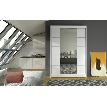 Šatní skříň Moderní šatní skříň LINH 5 - šířka 120 cm, bílá