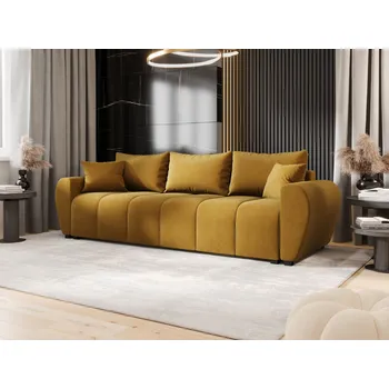 Pohovka Rozkládací pohovka LUKAVA - hořčicová