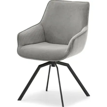 Jídelní židle Otočná jídelní židle MILAGROS - šedá / černá