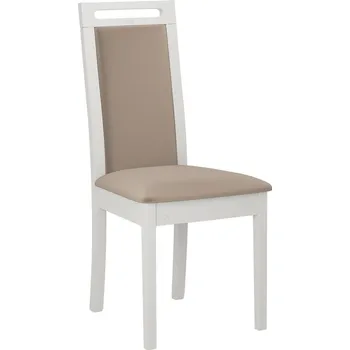 Jídelní židle Čalouněná židle do kuchyně ENELI 6 - bílá / béžová