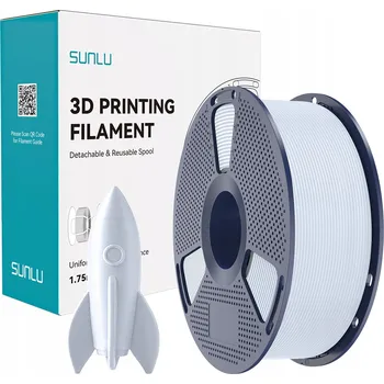 Filament Filament SUNLU PLA+ HIGH-SPEED Bílý / bílá, pro rychlost až 600 mm/s, 1,75 mm, 1000 g
