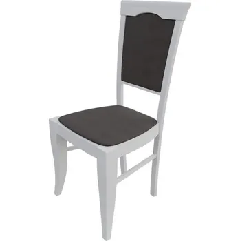 Jídelní židle Čalouněná jídelní židle MOVILE 1 - bílá / tmavá hnědá 2