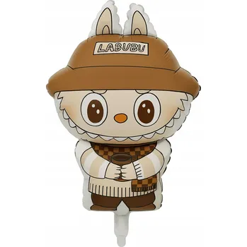 Balónek Fóliový balónek Labubu se šálou a hrnkem (6643) 45 x 76 cm