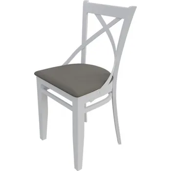 Jídelní židle Židle do jídelny MOVILE 41 - bílá / šedá ekokůže