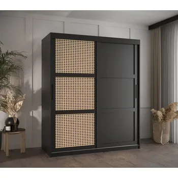 Šatní skříň Šatní skříň HALIMA 3 - 150 cm, černá / černá