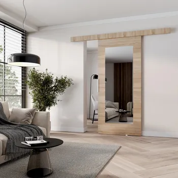 Interiérové dveře Posuvné dveře se zrcadlem BARRET 9 - 76 cm, dub sonoma