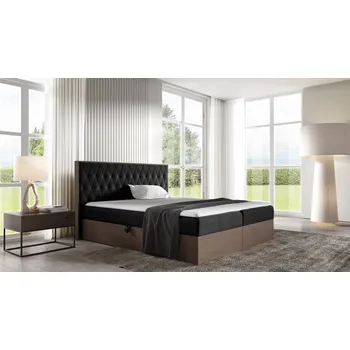 Postel Kontinentální postel 120x200 CHANTELLE 6 - tmavý dub / grafitová + topper ZDARMA