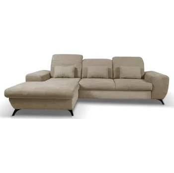 Sedací souprava Rohová sedačka rozkládací JASPERA - světlá hnědá, levý roh