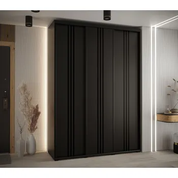 Šatní skříň Šatní skříň ASIRI 6 - 180/60 cm, černá / černá