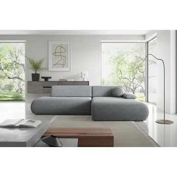 Sedací souprava Rozkládací rohová sedačka s úložným prostorem SURREY 1 - popelavá, pravý roh